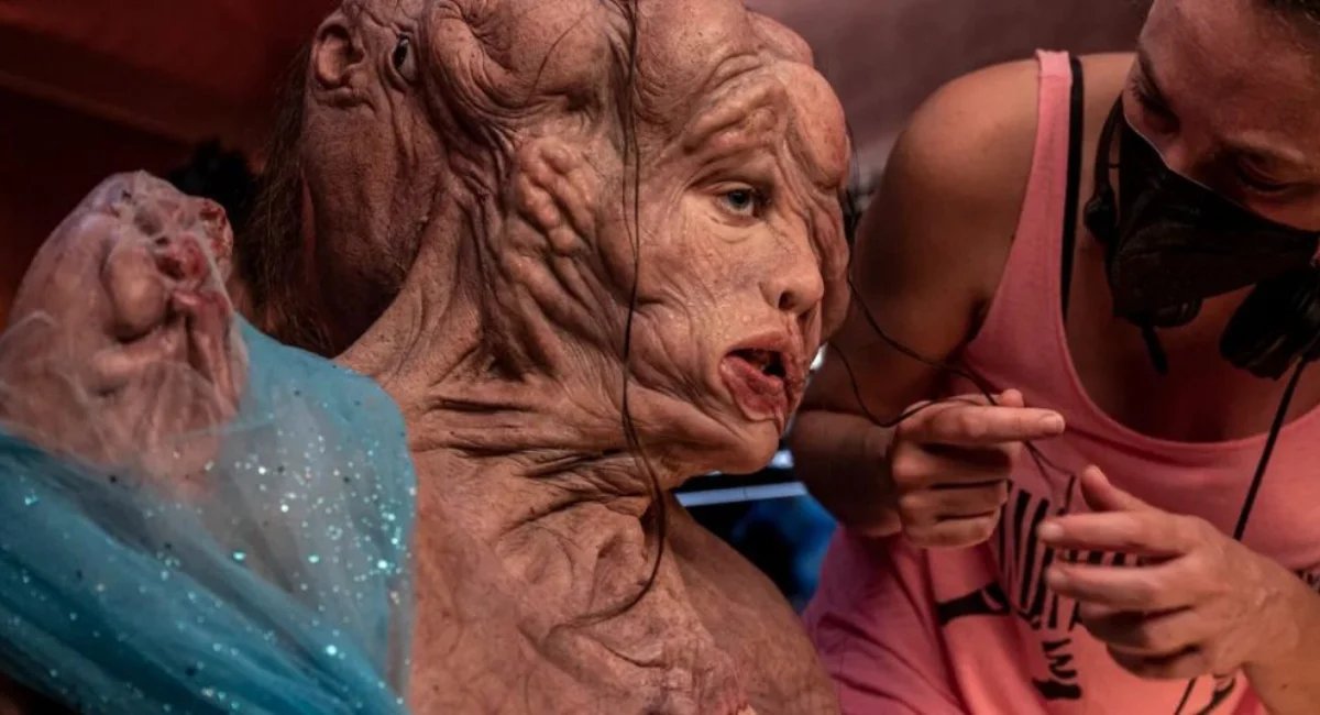 bastidores do filme A substância